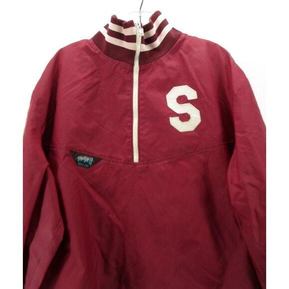 VINTAGE Swarthmore College Jacket Large 80s Wave One 1/4 Zip Letterman * - Picture 2 of 16